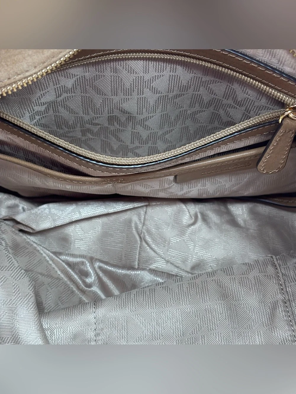 Michael Kors Lena Slouchy Suede Hobo Bag - Camel/Brown